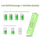 Fuspower Rechargeable AA Batteries, NiMH AA Batteries 1200mAh High Capacity,Double A Batteries Rechargeable,Recharge up to 1000 Times, Pack of 8 - Image 4