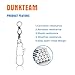 DunkTeam 100 PCS Fishing Swivels Snap,Stainless Steel Swivel Fishing Line Connector,Interlock Fishing Hooks Clip,Barrel Snap Swivels for Freshwater and Saltwater Fishing #2-0-95 lb
