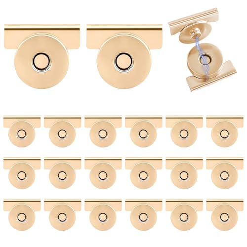 Cierre magnético de monedero 20 botones de metal sin costuras Botones magnéticos para ropa, bolsos y manualidades DIY SUMINISTROS DE ARTE..