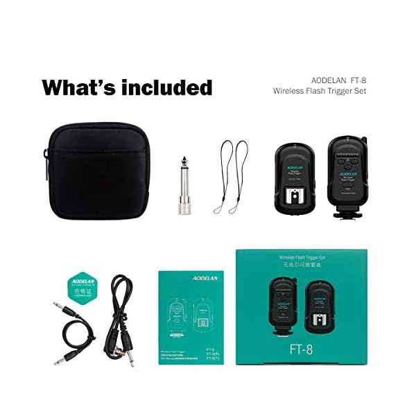 AODELAN Kamera Blitzauslöser und Empfänger Kit Blitzauslöser Auslöser Kompatibel für Canon, Nikon, Pentax, Olympus DSLR… – Bild 8