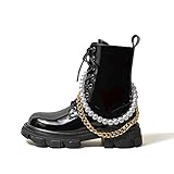 Pearl Metal Chain Boot Bracelet for Women, Women Shoe Bracelet for Boot, Metal Shoe Chain Decoration for Boots With Peal, Shoe Chain Bracelet for Women Gift (Gold)