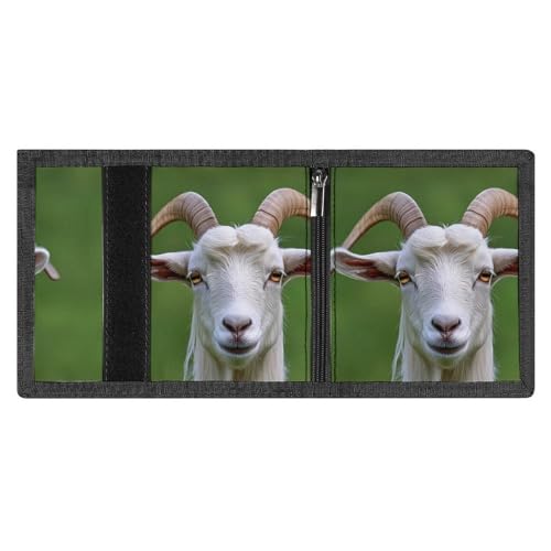 Goat Classic Trifold Wallet for Men Print Slim ID Card Holder Tri Fold Purse3