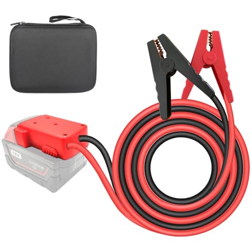 Jumper Cable Clamps for Milwaukee M18 18V Battery Jump Starter 3.28FT 8AWG Car Battery Jumper Cable with Adapter Automotive Battery Booster Cable for Tools used to Jump Start a Car