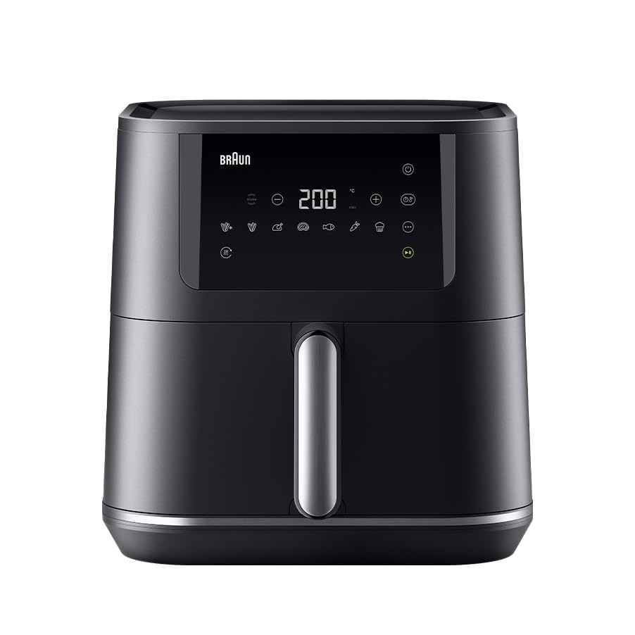 Braun MultiFry 7-8L Airfryen con 8 ajustes preestablecidos, 1900W, Negro