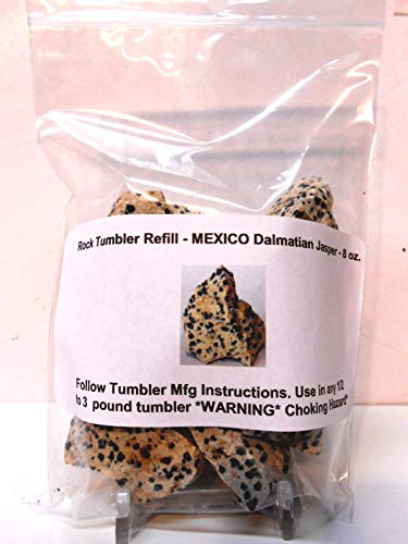 Rockhound's 1st Choice Rock Tumbler Gem Refill Kit -Mexico Dalmatian Jasper Rough- 8oz