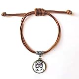 DIYthinker Graffiti Street Northern Skiing Goggles Bracelet Leather Hide Rope Wristband Brown Jewelry Gift