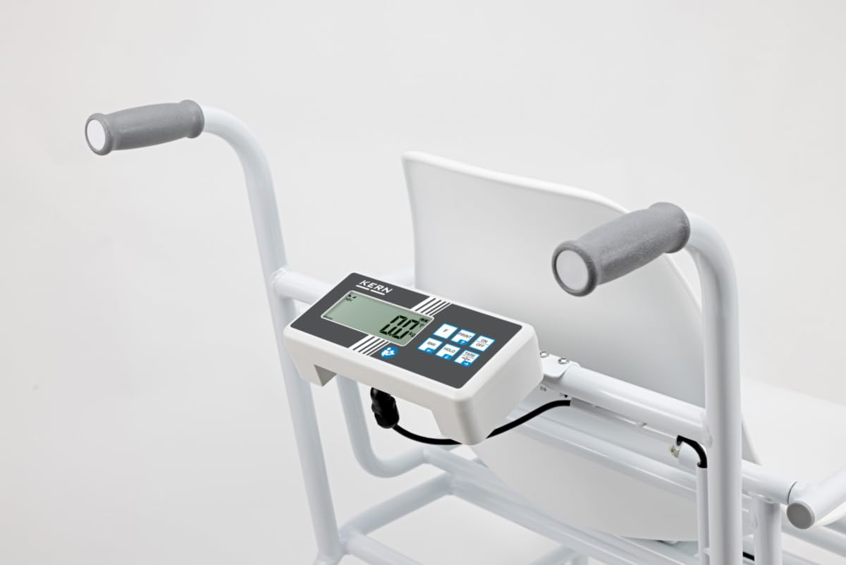 KERN MCF 300K-1M - Bilancia da sedia mobile per diagnostica medica, leggibilità [d]: 100 g, portata di peso [max]: 300 kg, rovere