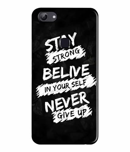 Image of Stay Strong Motivation Quotes Printed Hard Back Case Cover & Compatible for Vivo Y81 (Multicolor) - D1810