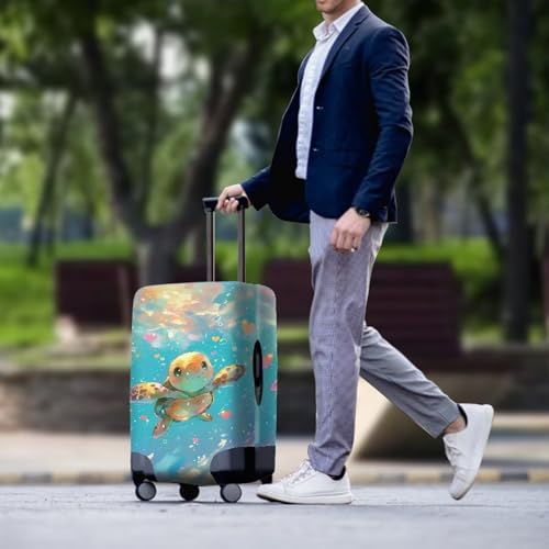 Luggage Protector Suitcase Cover Essentials Wedding Gifts for Couple Luggage Covers for Suitcase Travel Essentials for Women Suitcase Covers for Luggage Protector Cute Turtle Print3