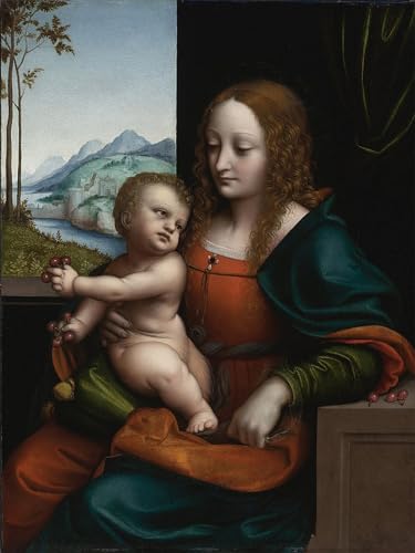 Lienzo de La Signora delle Ciliegie di Giampietrino de 60x90cm para renovar la decoración