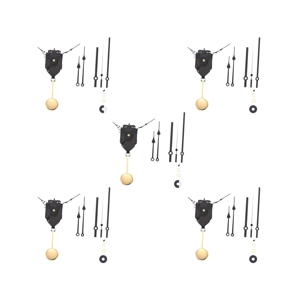 5 set di orologi a pendolo al quarzo per riparazione fai da te parte montaggio a parete con 2 paia di lancette stile A