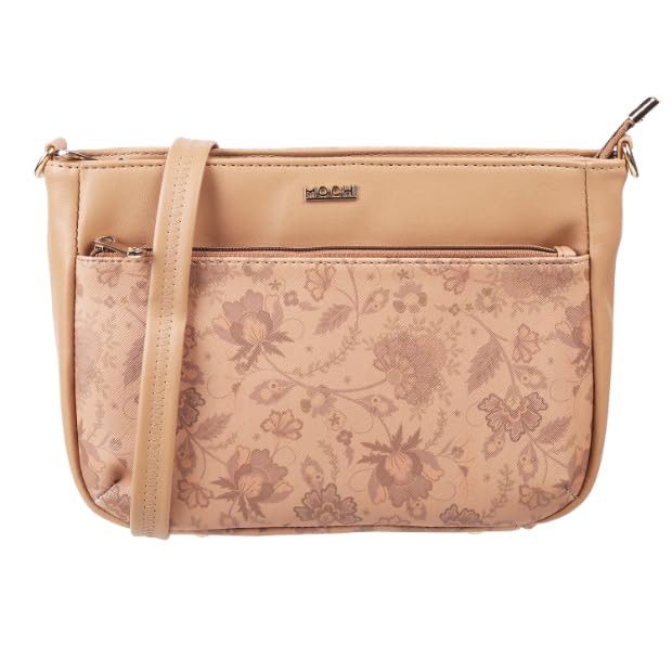 Mochi Tan Faux Leather Premium Zipper Casual Sling Bag For Women (B0C7VZTJ2Y) Amazon Price History, Amazon Price Tracker
