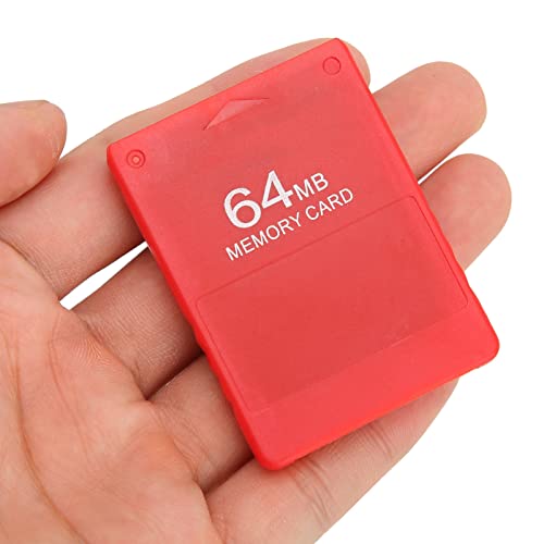 Image of Game Memory Card, 64MB High Speed Game Memory Card Supports All Games and FMCB1.966 for (red)