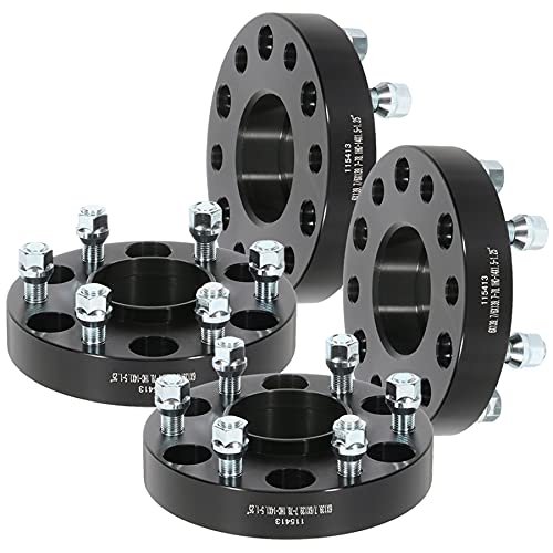 ROADFAR 4Pcs 6 Lug Hubcentric Wheel Spacers 6x5.5 1.25 inch Thickness Bore 78.1mm Thread Pitch 14x1.5 Wheel Spacers Compatible for C1500 Wheel Spacers 1989-1999 for Escalade Wheel Spacers 2000-2016