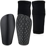Fußball Shin Guards,Leichte,rutschfeste Schienbeinschoner mit Knöchelschutz,Schienbeinschützer mit gepolsterter Innenseite, Hochfeste Schienbeinschoner Fußball, für Jungen und Mädchen - Größe S