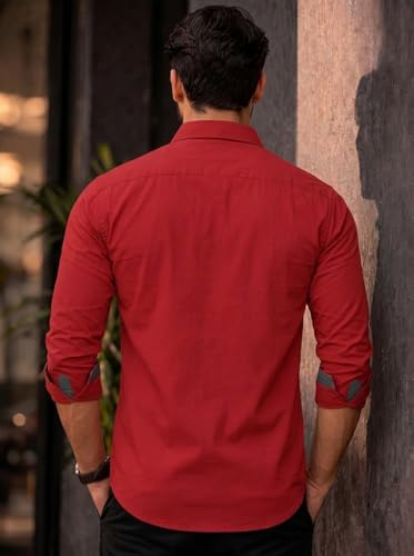 Image of Amazon Brand - INKAST Cotton Shirt for Men | Regular Fit Full Sleeve Casual Shirt | Stylish Formal Office Wear Shirts for Men | Soft Comfortable Breathable Cotton Fabric | Fashionable Office Wear