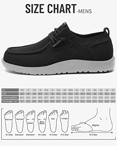 Image of Mens Wide Shoes Casual Slip On Shoes for Men - Men Loafers Wide Comfortable Boat Shoes with Arch Support