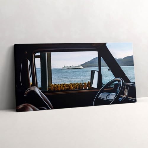 Peinture murale d'art Toile Voiture 100x50cm Finition Premium