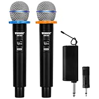 2 Pezzi/set Microfono Wireless USB Professionale VHF Sistema - Foto 4