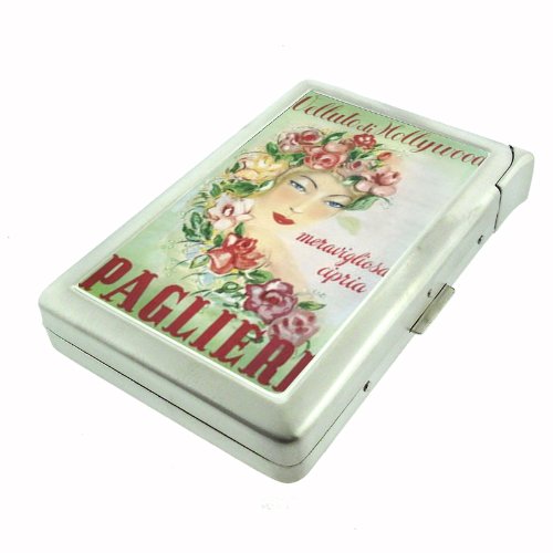 Paglieri Hollywood Italy Nice Double-Sided Cigarette Case with Lighter, ID Holder, and Wallet D-063