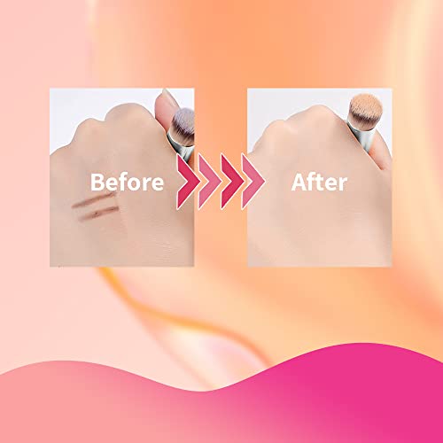 Under Eye Concealer Brush Nose Contour Brush Small 2Pack Nose Contour Brushes For Dark Circles Puffiness Face Eyebrow Puffy Eyes, Liquid Foundation Cream, Mature Skin, Length Natural Light #TOP4