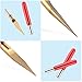 HQMaster CNC Engraving Bits, Bit Cutter 10 Pack 0.1mm Tip Tungsten Steel Titanium Coated Flat Bottom Sharp Cutting Router Rotary Tool Set for PCB PVC Wood Acrylic Aluminum