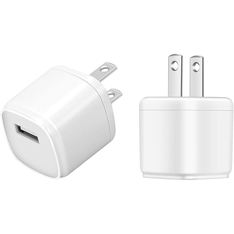 2-Pack USB Wall Charger Plug for iPhone and More