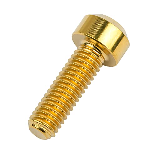 Image of Titanium Torx Square Head M6 x 10 15 20 25 30 35 40 45 50 60 65 70 80mm Screw Pack of 5 (Gold, M6x20mm)