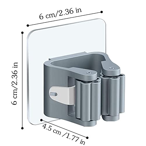 4 Pezzi Portascope da Muro Mop Scopa Holder
