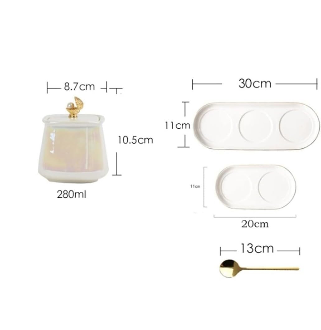 Pojemnik na sól Zestaw Pojemników Na Przyprawy Zestaw Ceramicznych Pudełek Na Przyprawy Pojemnik Na Przyprawy Pojemnik Na Przyprawy Z Pokrywką pojemnik do przechowywania(3Pieces)