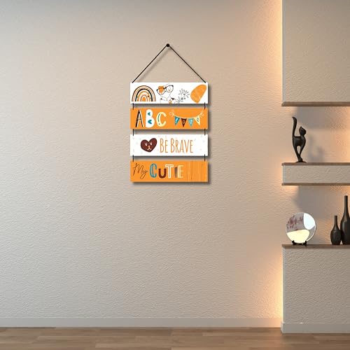 Image of Expleasia, Exuberant & Luxury Decor Decorative Wall Hanging Wooden Art Decoration Item for Home Office Living Room Bedroom Decoration Items Motivational quotes decor Gift Items (Be Brave)