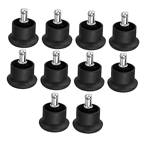 VILLCASE 10 Pièces Patins de Protection pour Chaises à Roulettes Lot de Bouchons Fixes pour Sol Antidérapants Silencieux