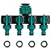 Splitter per tubo da giardino a 4 vie, distributore di acqua con valvole on-off, deviatore per irrigazione da giardino, connettori per il giardinaggio, irrigazione e fioritura