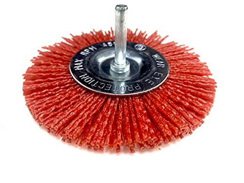 Image of Jon Bhandari Tools 4pc Nylon Filament Abrasive Wire Wheel & Cup Brush Set - Medium Grit, Heavy Duty - for Rust, Paint Removal, Surface Prep on Metal, Wood, Plastic
