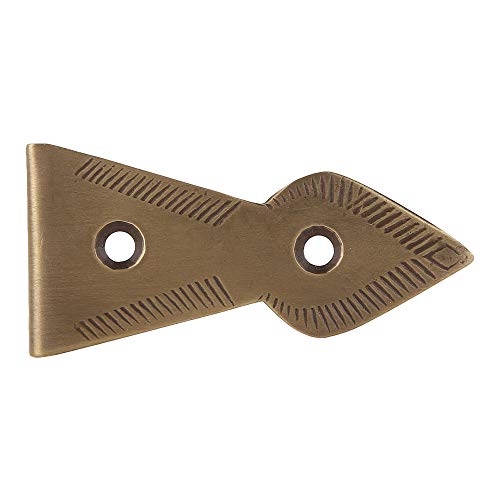 Image of Set of 8 Brass 90 Degree Spade Trunk Corners, Antique Brass Finish, Edge Guard Table Cabinet Protector, Decorative Corner Brackets