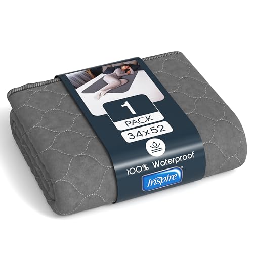 Inspire Underpads | Stain Hiding Gray Reusable Incontinence Bed Pads