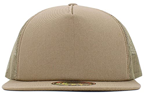 Image of KBETHOS Classic 5 Panel Foam Front Trucker Mesh Cap with Adjustable Snapback