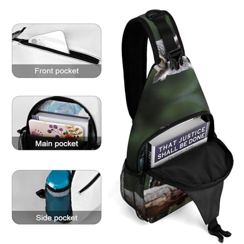 Morrales Wild Owl Birds Sling Bag para senderismo miniatura 4