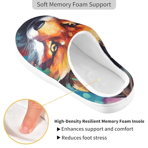 Cute Panda Flowers Floral Slippers for Women Men Indoor Slippers Memory Foam Fuzzy Slippers House Shoes for Indoor Outdoor Size 6/73