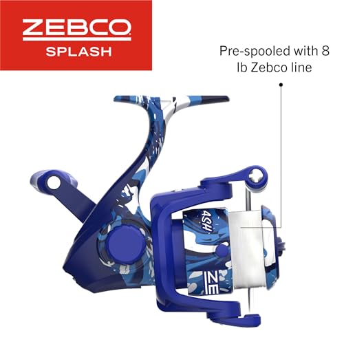 Zebco Splash caña de fibra de vidrio con engranajes metálicos 5