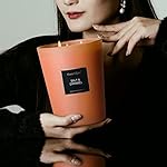 HomeLights Highly Scented Soy Candles Big 33.3 oz for Home. 3 Cotton Wicks, Smokeless Long Lasting 130 hrs in Salt & Caramel. 5x6, Great Gift for Women & Men - Image 3