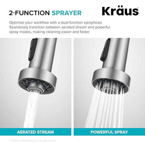 KRAUS Matte Black Black Stainless Pull Down Kitchen Faucet KPF-1610MBSB - image 7