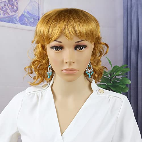 Retro Ethnic Geometry Turquoise Dangle Earring Antique Gypsy Pear Shaped Drop Statement Earring For Women Girls Jewelry Gift (Style 2) #TOP1