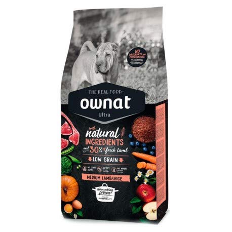 OWNAT Ultra Medium Dog Cordero Y ARROZ 12KG