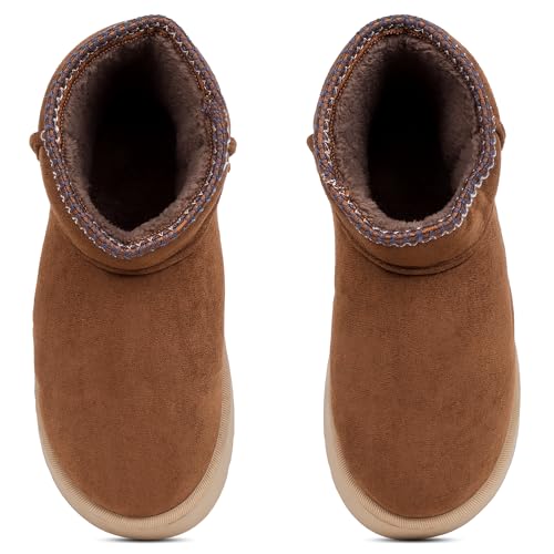 Image of CASSIEY Comfortable Indoor /Outdoor Winter Snow Boot |Womens Slip on Shoes |Girls Winter Fur Shoes