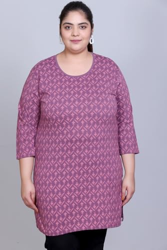 Image of RYSH Women's Plus Size Printed Longline Tops | Printed longline tops in multiple colours and plus sizes