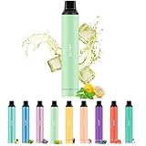 ARASHI 電子タバコ 使い捨て 禁煙パイポ 5000回吸引可能 大容量 レモンメンソール 持ち運び 使い捨てベイプ 爆煙 水蒸気タバコ ニコチン・タールなし