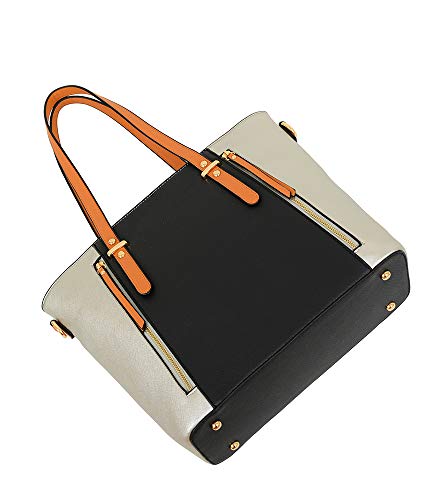 Bolso Tote con Compartimento para Vino Negro/Plata miniatura 5
