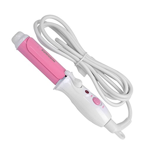 inkint Mini Curling Iron 1" Dual Voltage Ceramic Portable Travel Hair Curling Wand Handy Hair Curlers for Hair Styling