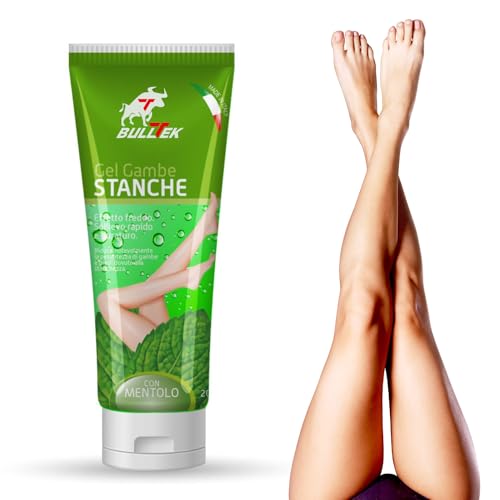 Gel piernas cansadas 200 ml crema con mentol efecto frío para piernas hinchadas pesadas venas varicosas – Alivio de pesadez y fatiga y bienestar mejorando la circulación